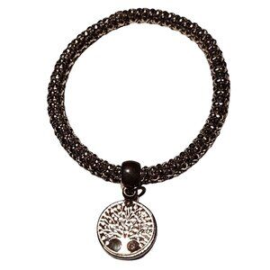Tree Of Life Family Charm Rose Gold Tone Rope Bracelet Gift Mom Women Jewelry